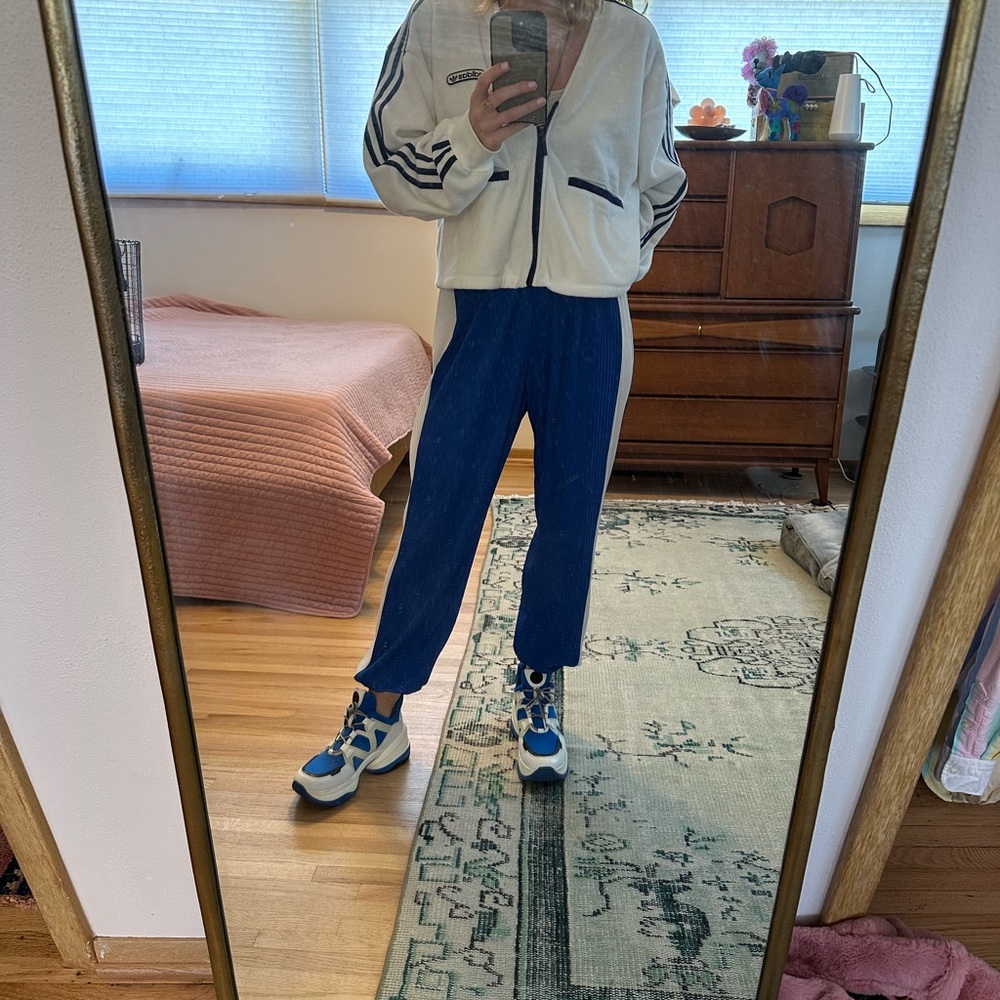 ASOS Royal Blue Joggers with White Stripe
